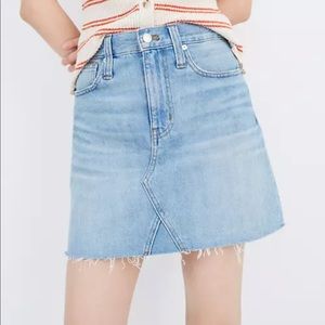 Madewell Rigid Denim A-Line Mini Skirt